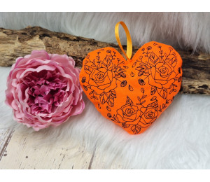 ADVENTSKALENDER 2. Dezember - Stickdatei - ITH Herz Rosen